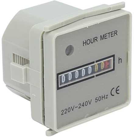 Hyuduo Contador De Horas Industrial 220240V, Contador De Horas Mecánico del Temporizador De 0.3W para La Industria Doméstica,Temporizador