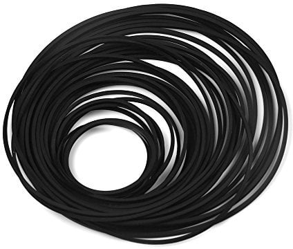 BAAQII 30PCS Mix Size Square Flat Cassette Tape Machine Belt 25-85mm Assorted Common Belt for Recorder Walkman Repeater DVD Drive