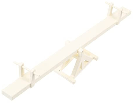 STOBOK Home Decor Kids Toys Mini Seesaw Model Dolls House Ornament Exquisite Seesaw Furniture Adornment Wood Simulation Seesaw Decors Toys for Kids (Beige) Home Decor Kids Toys