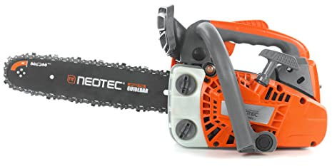NEO-TEC 12 '' motosega a gas con manico superiore, mini motosega 2 tempi 25,4 cc portatile motosega per alberi taglio di legno alimentato a gas