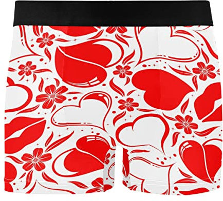 Herren Boxershorts Lustige Osterhase Hase Eier Blau Nahtlose Kurze Unterwäsche, Valentines 4, Medium