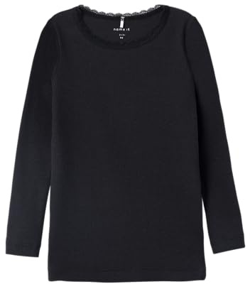 NAME IT Baby-Mädchen NMFKAB LS TOP NOOS Langarmshirt, Black, 116