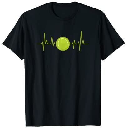 Lustiger Tennisball Herzschlag Pulse Tennisball Mann Frau T-Shirt
