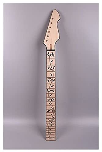 CAZARU Ahorn E-Gitarrenhals 24 Bünde Truss Rod Vine Inlay für Strat Gitarrenhals Gitarrenhals für Ersatzteile von Musikinstrumenten