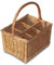Porte-bouteille pour bouteilles en osier avec grande anse, casier à bouteille, range bouteille, panier pique-nique (Naturel, 36 x 26 H 23)