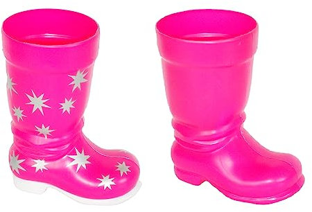 2 Stück Nikolausstiefel zum Befüllen pink Weihnachtsstiefel Stiefel Weihnachten (2 Stück pink Uni)