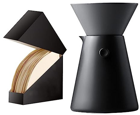 YUANBAO Juego de cafetera de cerámica, gotero V60 y filtro de café, embudo de cono para café, cafetera de goteo, 1-2 tazas