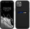 kwmobile Case Compatible with iPhone 15 Plus Case - TPU Phone Cover with Credit Card Holder - Black