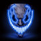 RUTIDA Halloween LED Maske, LED Purge Maske Vendetta Maske mit 3 Beleuchtungsmodi, LED Maske im Dunkeln Leuchtend für Halloween Fasching Kostüm Cosplay Dekoration für Erwachsene MäNner Und Frauen