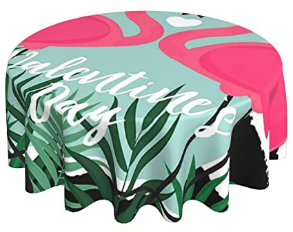 Tischdecke Niedlicher Rosa Flamingo-Sommerhintergrund Glatt Wachstischdecke Abwaschbar Wachstuchtischdecke 152Cm Für Abendessen Jubiläum Camping
