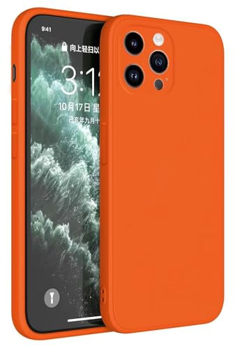 HAFFAN TPU Silicone Case Compatible with iPhone 14 Pro (6.1), Cover Holster Sleeve - Orange