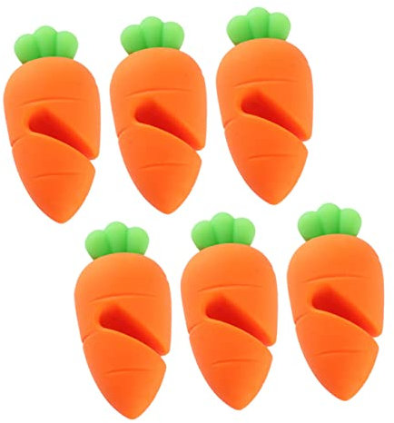 PRETYZOOM 6pcs Silicone Carrot Boil Lifter Pot Lid Overflow Preventer Lightweight Spill Stopper for Cooking
