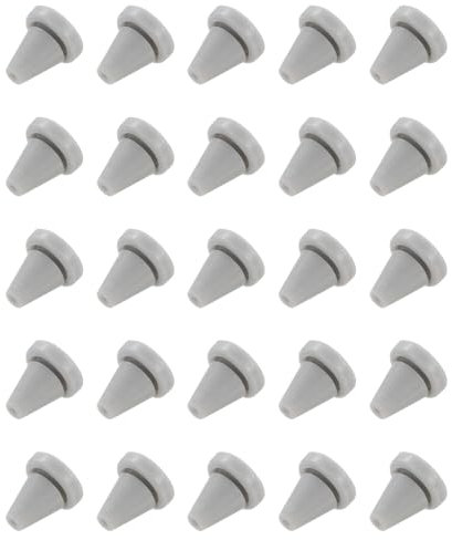sourcing map 25pcs Shower Head Replacement Nozzles, Silicone Nozzle Sprinkler Spout Round Nib Shower Head Repair Parts Fit Hole Diameter 6mm, Dark Grey