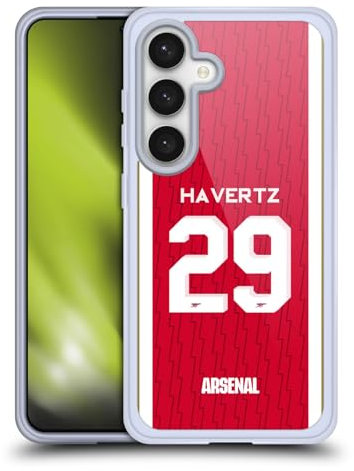 Head Case Designs Offizielle Arsenal FC Kai Havertz 2023/24 Spieler Home Kit Soft Gel Handyhülle Hülle kompatibel mit Samsung Galaxy S24 5G