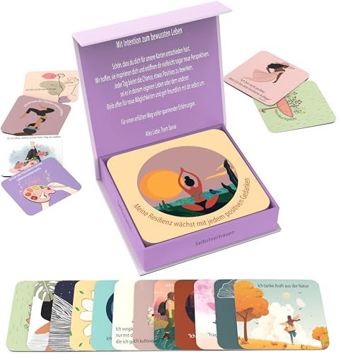 Positive Affirmationskarten für Frauen - 55 Motivationskarten zum Nachdenken, Geschenk für Weihnachten & Geburtstag, tägliche Affirmationen, Achtsamkeitskarten, Inspirationskarten, Meditationskarten