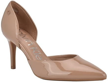 Calvin Klein Damen Gloria Pumps, Light Natural Patent 114, 37.5 EU