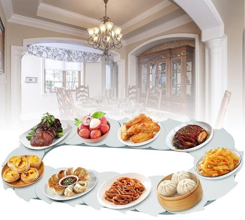 Esstisch für Partys und Catering, um 360° drehbar, verstellbar, 1,2 m, Weiß