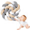 EXZFW Bettschlange Geflochten Babybett Umrandungen Kantenschutz Bettumrandung Knotenkissen Seitenschläferkissen Kinder Kissen Deko flauschig Dekokissen Kinderzimmer Zierkissen,No08,200cm