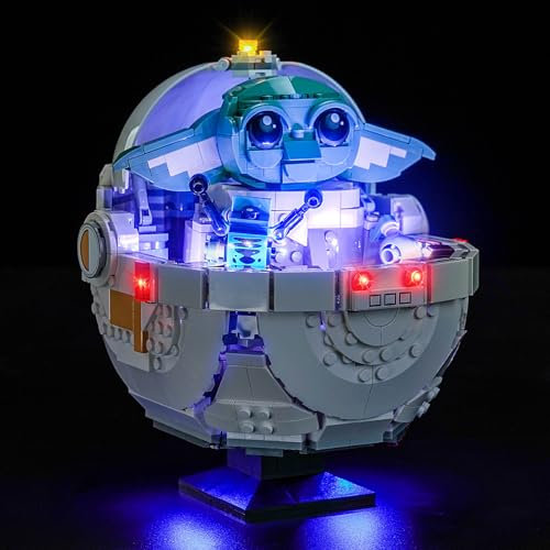 LocoLee Licht Set Kompatibel mit Lego 75403 Grogu in Seiner Repulsorwiege, Nur Lichter Set - Kein Modell, Licht Beleuchtung Set Compatible with Lego Grogu with Hover Pram 75403