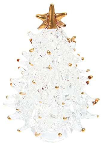 JEWEDECO Decorazione Natale Mini Albero di Natale Ornamento da Tavolo Albero di Cristallo Decorazioni Casa