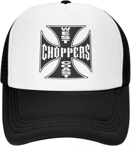 Baseballkappe Snapback Sonnenhut für Damen und Herren verstellbare Trucker-Mütze verstellbare Snapback Custom West Coast Iron Cross Choppers Spring Hip Hop Geburtstagsgeschenk