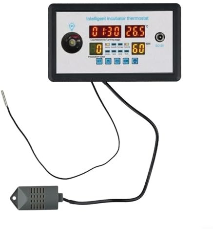 Termostato automatico dell'incubatrice di controllo dell'umidità della temperatura con display a 4 schermi per la raccolta delle uova (12 v)