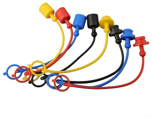 babominimer 4 Stück hydraulische Schnellkupplungen, Staubschutzkappen männlich und weiblich, 4 Paar, PVC-Gummimaterial, hydraulisches Schnellkupplungs-Set (1/2)
