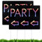 yeeplant 43,2 x 33 cm doppelseitige Party-Wegweisung Hofschilder, wasserdicht und lichtbeständig, 2er-Pack mit Metallpfähle