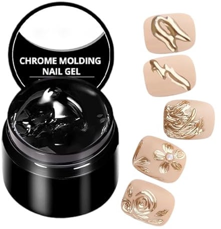 3d Nail Sculpting Gel, Led uv Modeling Glue, Non Sticky, Long Lasting & Easy to Shape, 7ml Jar Pink clear, for Home Manicure, School, Salon, Business Travel Use