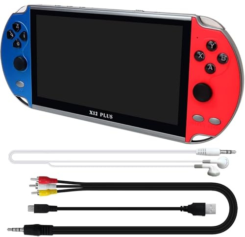 Consolas Portátiles, X12 Plus Consolas Retro De Alta Definición Compatibles con La Salida Mp4 De Mp3, Regalos De Cumpleaños / Fiesta para Niños Y Niñas, Regalos De Videojuegos Navideños-4.3 Inches