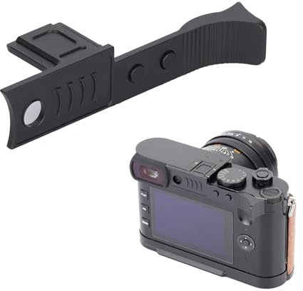 SZZCNOX Daumen-Up-Griff aus Metall für Leica Q3 Q2, Daumen-Up-Handgriff mit Blitzschuh-Abdeckkappe, Schutz für Leica Q3/Q2 Kamera-Zubehör, bessere Balance und bequemer, sicherer Griff (schwarz)