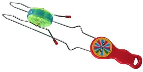Rail Twisters Retro Lernspielzeug mit Leuchtkugel 30 cm Schiene Glow Gyro Wheels Geschicklichkeitsspiel für Kinder