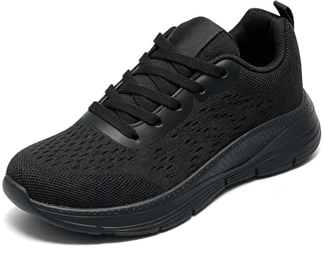 CLEIKS Scarpe da Ginnastica Donna Nere Suola in Gomma Resistente Perfette per attività Fisica Palestra e Tempo Libero Attivo (Nero, 39EU, WFK250550-1)