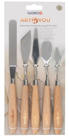 Malspachtel Universal Set 5 Spachtel, Holzgriff FSC
