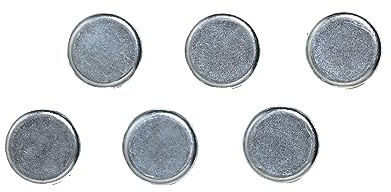 FRANKEN Chrom-Magnete Rund, 6 Stück, Hohe Haftkraft, Hochwertige Haftmagnete für Magnettafel, Whiteboard im Büro und Schule oder im Haushalt für Kühlschrank und Familienplaner, 10 mm, Silber, HMS13