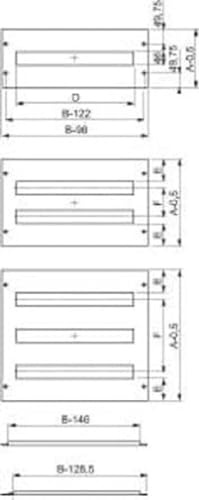 Schneider NSYMUC206 Spacial SF/SM-Frontplatte mit Ausschnitt, 200x600mm, geschraubt