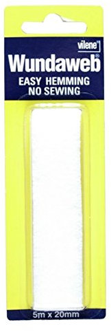 Wonderweb Wundaweb Strong Hem Tape Iron On Fusible Fabric Tape No Sewing - 5 Meters x 20mm (Pack Of 1)