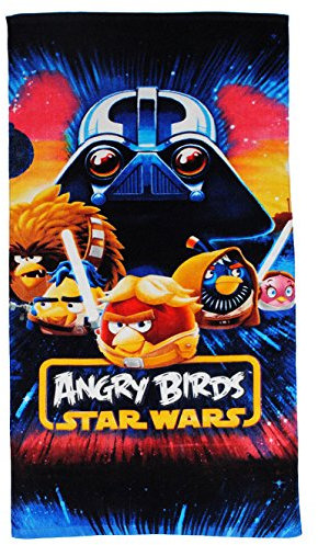 alles-meine.de GmbH Badetuch - Angry Birds - Star Wars - 70 cm * 140 cm Handtuch - Strandtuch - 100% Baumwolle - Jungen & Mädchen 70x140 für Kinder - Erwachsene Badehandtuch..