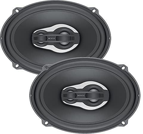 Hertz MPX 690.3 – Coppia Altoparlanti Coassiali 3 Vie 6x9, 260W Picco, 4 Ohm, Cono in Carta Pressata con Fibre di Cotone, Tweeter e Supertweeter in Tetolon, Griglie Incluse