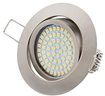 TEVEA Ultra Flach DIMMBAR Einbaustrahler - 4W 230V - Einbauspots - Einbauleuchten (Rund-Kaltweiss)