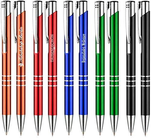 Druckspezialist 10 Stück BLAU Schreibset Kugelschreiber Set Luna Kuli und Bleistift mit Gravur Lasergravur