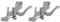 Jopto Lot de 2 Adaptateurs Encliquetables et Durables pour Pied Presseur de Machines à Coudre à Tige Basse de Marque Brother, Singer, Janome, Toyota, Kenmore