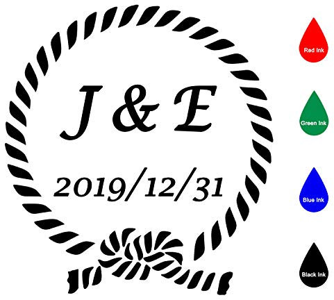 Personalisierte Stempel Hochzeit,Individueller Stempel,Rund,Durchmesser 40 mm,Rund Stempel für Hochzeit, Einweihungsparty, Einladung Familie