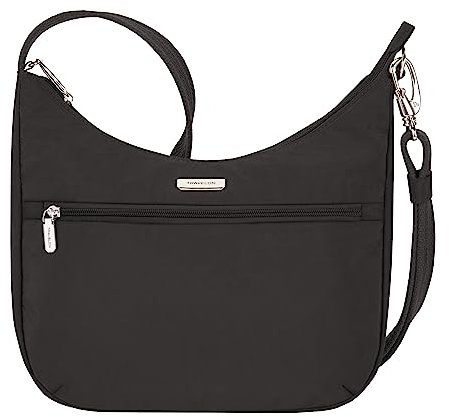 Travelon Essential Hobo-Tasche mit Diebstahlschutz, klein, Schwarz (Schwarz) - 43486-500