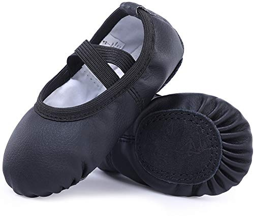Ballet Shoes Leather Ballet Flats Split Sole Dance Slippers for Girls Toddlers Women