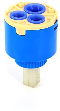 Cartuccia a Dischi ceramici, Cartuccia di Ricambio 35/40mm in plastica PP e Foglio di Ceramica Pratica Vasca da Bagno Leva Doccia Miscelatore Acqua Rubinetto di Controllo Interno Valvola (40 mm)