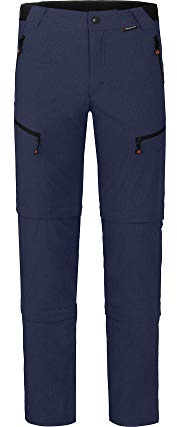 Bergson LEBIKO Doppel Zipp-Off mit T-Zipp | Herren Wanderhose - Doppel-Zipp-Off Wanderhose (3-in-1 Funktion), Normal-/Kurz-/Langgrößen, T-Zipp: Abzippen ohne Schuhausziehen, zu Bermuda & Capri abzipp