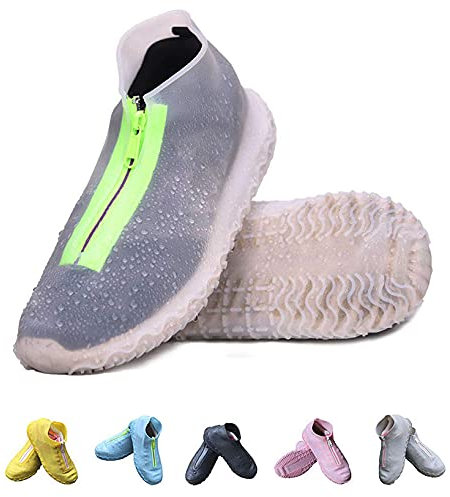 Vorgelen Wiederverwendbare Silikon Wasserdicht Überschuhe rutschfeste Schuhüberzieher Tragbarer Silikon Regenüberschuhe Für Regen Schneetag Schlammige Straßen Für Kinder Damen und Herren