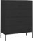 vidaXL Kommode 4 Schubladen Anrichte Schrank Beistellschrank Mehrzweckschrank Standschrank Sideboard Schubladenschrank Schwarz 80x35x101,5cm Stahl