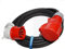 Hilark Verlängerungskabel aus Gummi H07RN-F Winkelstecker IP44 400V für Baustelle, Industrie, Außenbereich (5 Meter, 5g6 mm 32A, Schwarz)